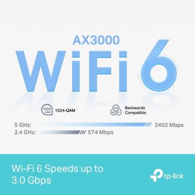 TP-Link Deco X50 Pro AX3000 Wi-Fi 6 mesh systém, 2x 2.5GLAN, 3pack