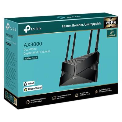 TP-Link Archer AX53 AX3000 router / Dual Band / 4x GLAN / 1x GWAN / 802.11a/b/g/n/ac/ax / WiFi 6