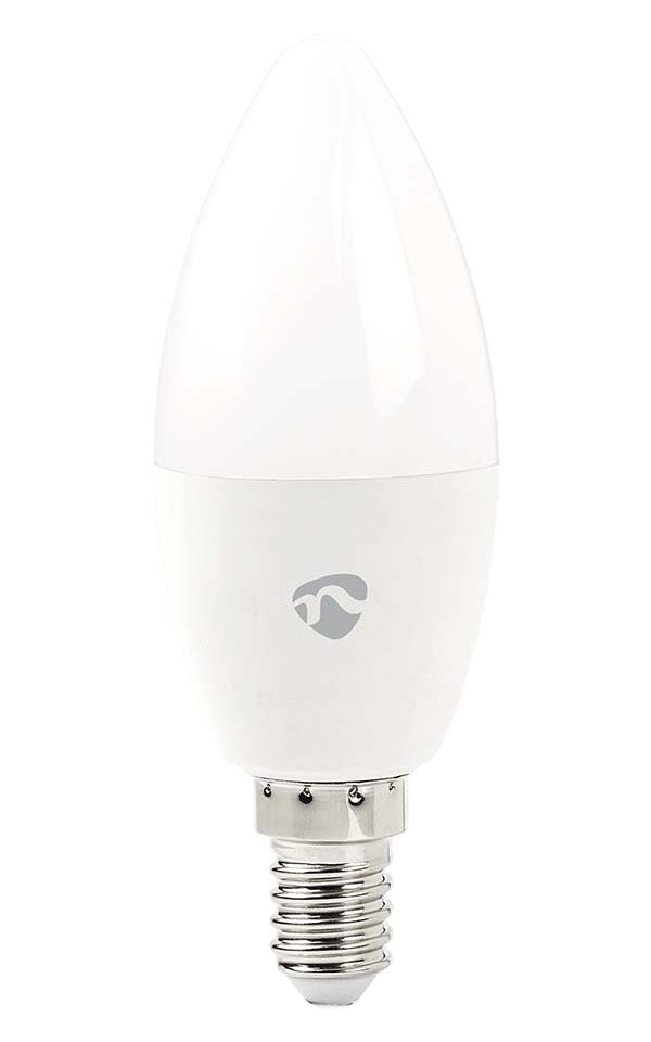 NEDIS chytrá LED žárovka/ Zigbee 3.0/ E14/ 9W/ 230V/ 470lm/ teplá až studená bíla/ 2700 - 6500K/ RGB/ stmívatelná