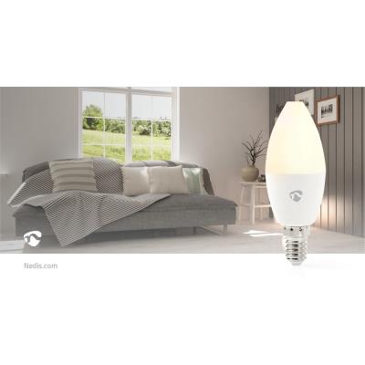 NEDIS chytrá LED žárovka/ Zigbee 3.0/ E14/ 9W/ 230V/ 470lm/ teplá až studená bíla/ 2700 - 6500K/ RGB/ stmívatelná