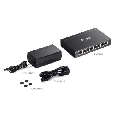 TP-Link ES208GP, Omada 8-Port Gigabit Easy Managed Switch, 8x GLAN PoE+, 64W PoE budget