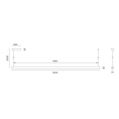 IMMAX NEO MADEIRA SMART lineár osvětlení, dřevo černé, 202cm, Wi-Fi, TUYA