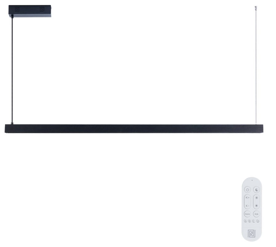 IMMAX NEO MADEIRA SMART lineár osvětlení, dřevo černé, 152cm, Wi-Fi, TUYA