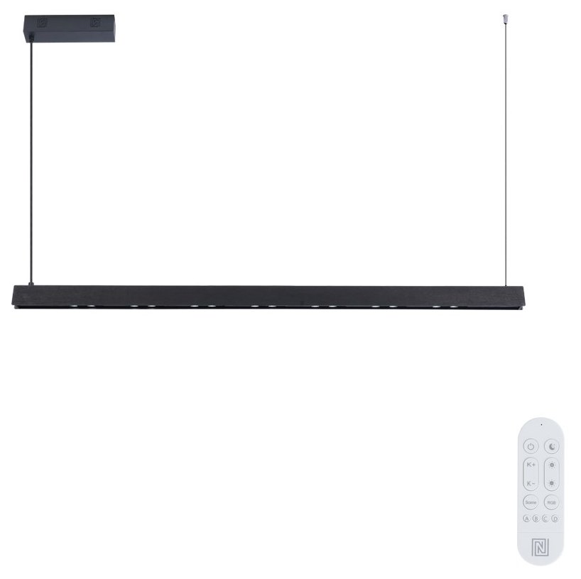 IMMAX NEO MADEIRA SMART lineár osvětlení, dřevo černé, 122cm, Wi-Fi, TUYA