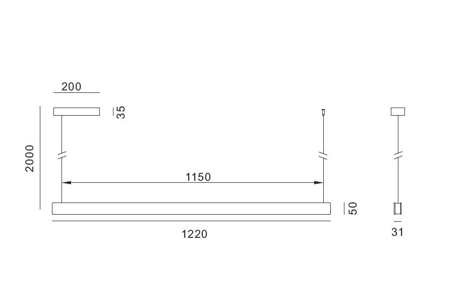 IMMAX NEO MADEIRA SMART lineár osvětlení, dřevo černé, 122cm, Wi-Fi, TUYA