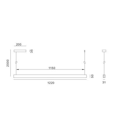 IMMAX NEO MADEIRA SMART lineár osvětlení, dřevo černé, 122cm, Wi-Fi, TUYA