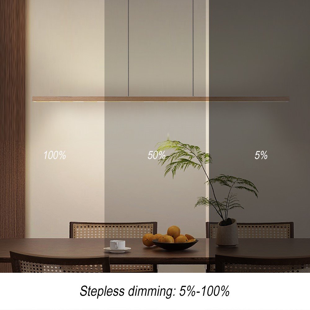 IMMAX NEO MADEIRA lineár osvětlení, dřevo jasan, 157cm, stmívatelné senzorem