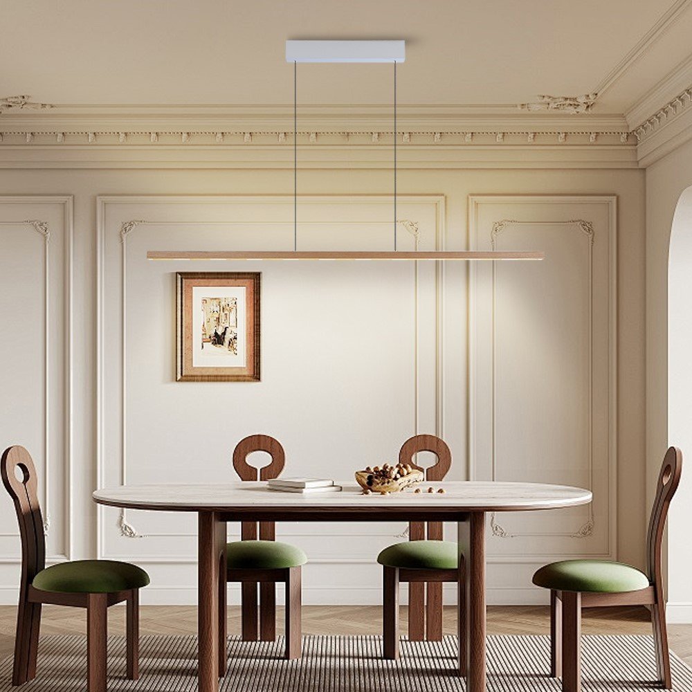 IMMAX NEO MADEIRA lineár osvětlení, dřevo jasan, 157cm, stmívatelné senzorem