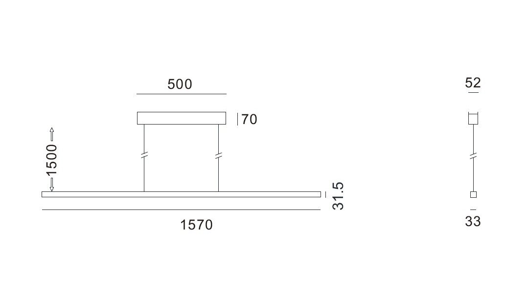IMMAX NEO MADEIRA lineár osvětlení, dřevo jasan, 157cm, stmívatelné senzorem