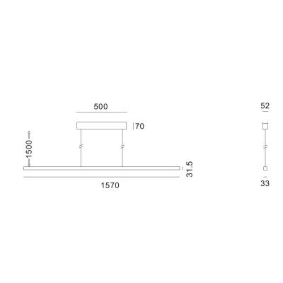 IMMAX NEO MADEIRA lineár osvětlení, dřevo jasan, 157cm, stmívatelné senzorem