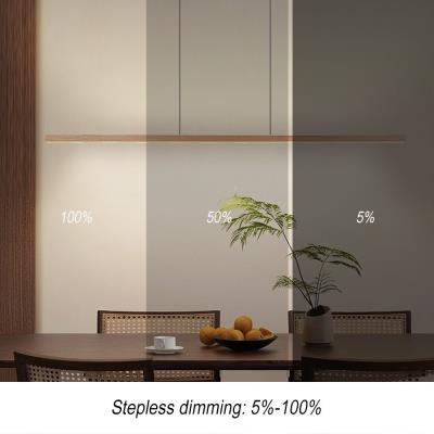 IMMAX NEO MADEIRA lineár osvětlení, dřevo jasan, 157cm, stmívatelné senzorem