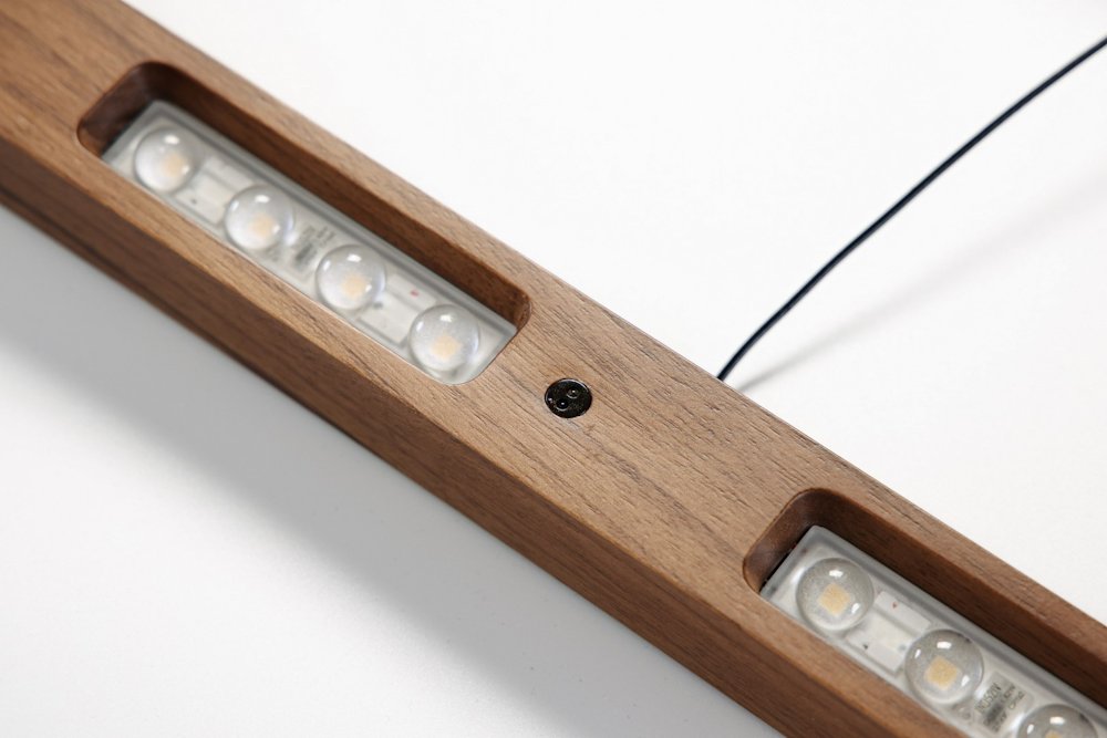 IMMAX NEO MADEIRA lineár osvětlení, dřevo ořech, 157cm, stmívatelné senzorem