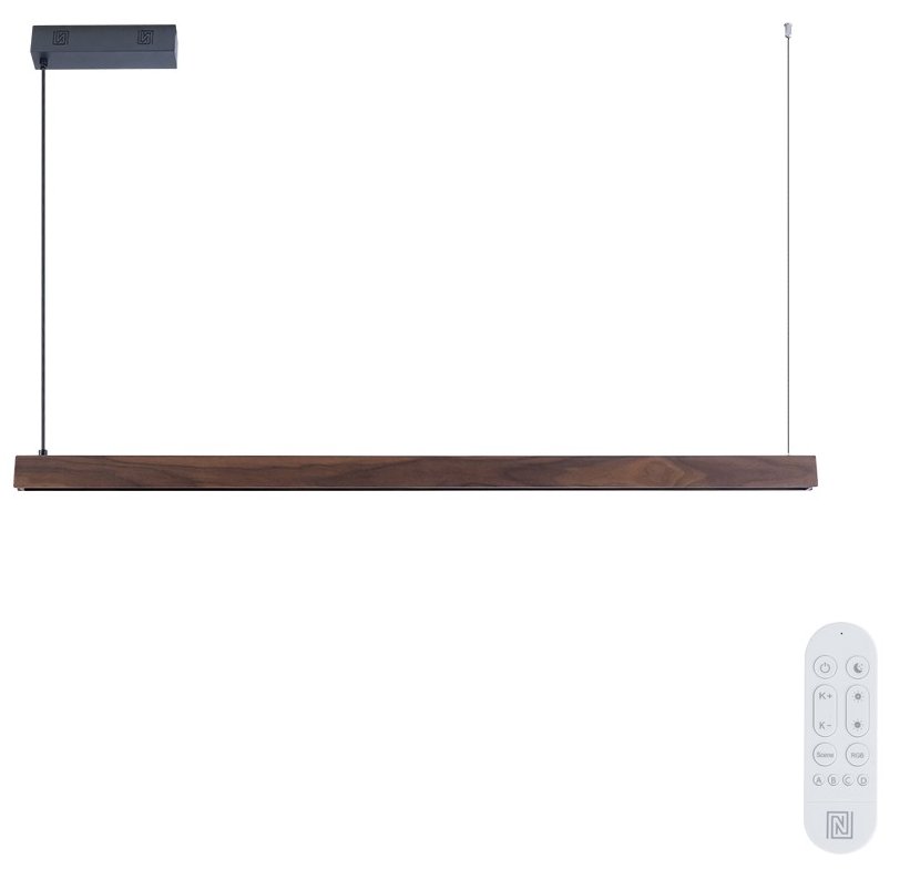 IMMAX NEO MADEIRA SMART lineár osvětlení, dřevo ořech, 122cm, Wi-Fi, TUYA