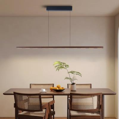 IMMAX NEO MADEIRA lineár osvětlení, dřevo ořech, 157cm, stmívatelné senzorem