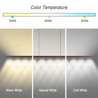 IMMAX NEO MADEIRA lineár osvětlení, dřevo ořech, 157cm, stmívatelné senzorem