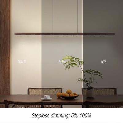 IMMAX NEO MADEIRA lineár osvětlení, dřevo ořech, 157cm, stmívatelné senzorem