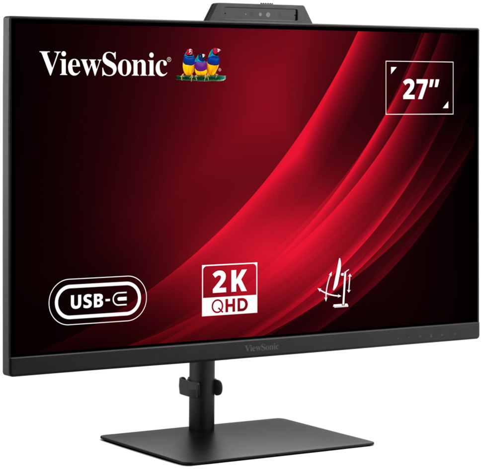 ViewSonic VG2741V-2K 27" QHD SuperClear® IPS/120Hz/ HDMI, DP, 5MP Webcam, microphone, USB, USB-C 15W, repro