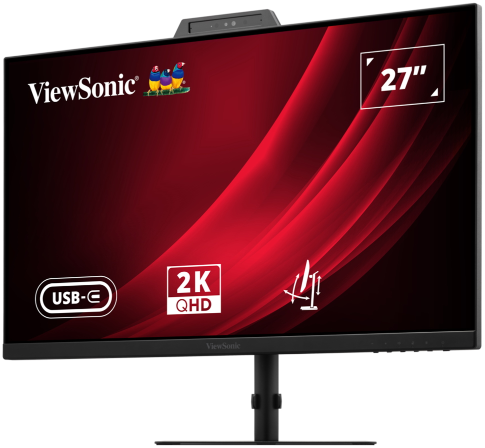 ViewSonic VG2741V-2K 27" QHD SuperClear® IPS/120Hz/ HDMI, DP, 5MP Webcam, microphone, USB, USB-C 15W, repro
