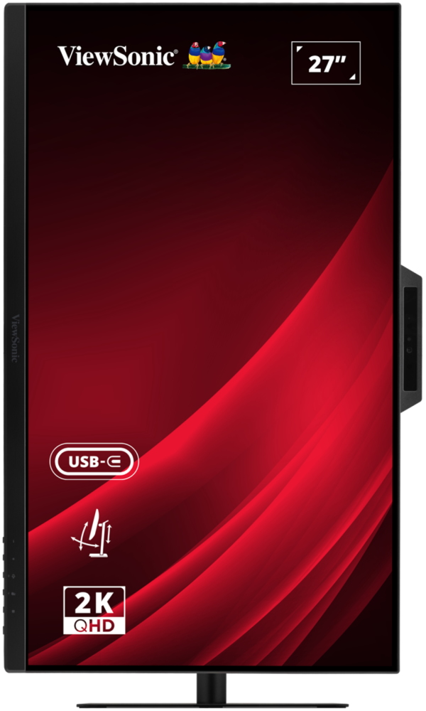 ViewSonic VG2741V-2K 27" QHD SuperClear® IPS/120Hz/ HDMI, DP, 5MP Webcam, microphone, USB, USB-C 15W, repro