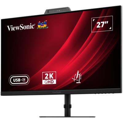 ViewSonic VG2741V-2K 27" QHD SuperClear® IPS/120Hz/ HDMI, DP, 5MP Webcam, microphone, USB, USB-C 15W, repro