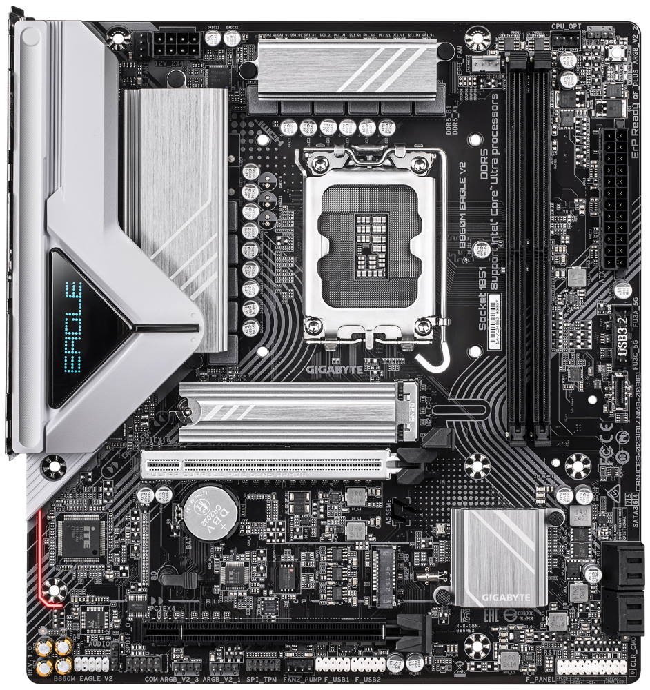 GIGABYTE B860M EAGLE V2 / AMD B860 / LGA1851 / 2x DDR5 DIMM / M.2 / HDMI / DP / mATX