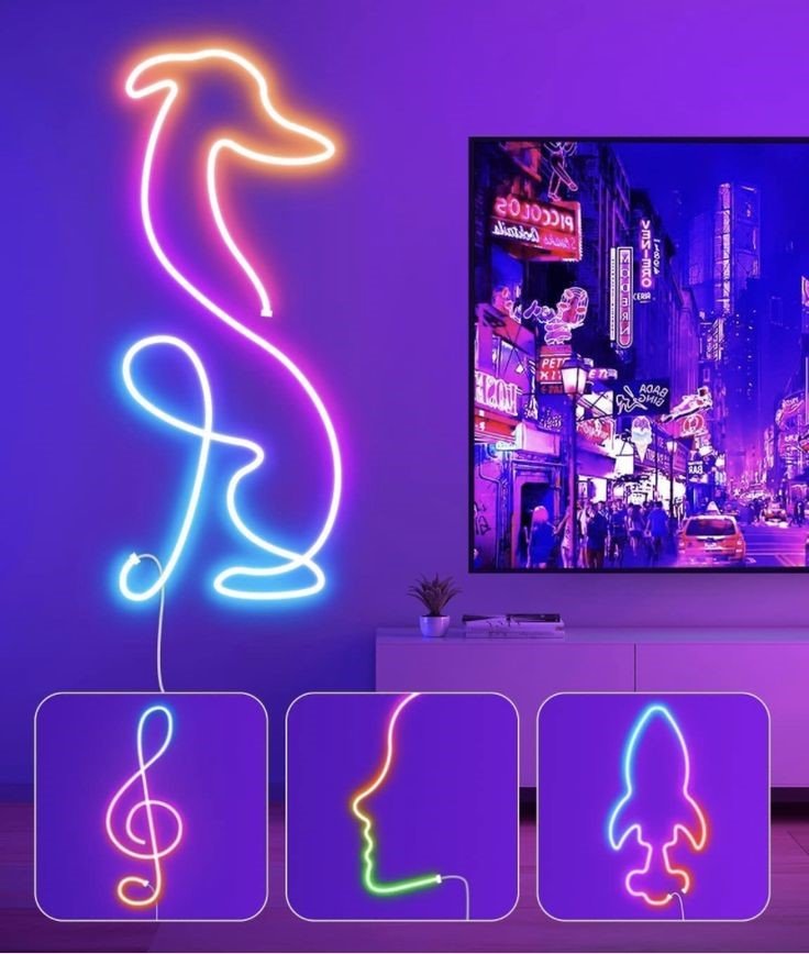 IMMAX NEO LITE SMART LED pásek NEON RGBIC, 24W, Wi-Fi, BT, 5m, IR dálk.ovladač, Beacon, TUYA