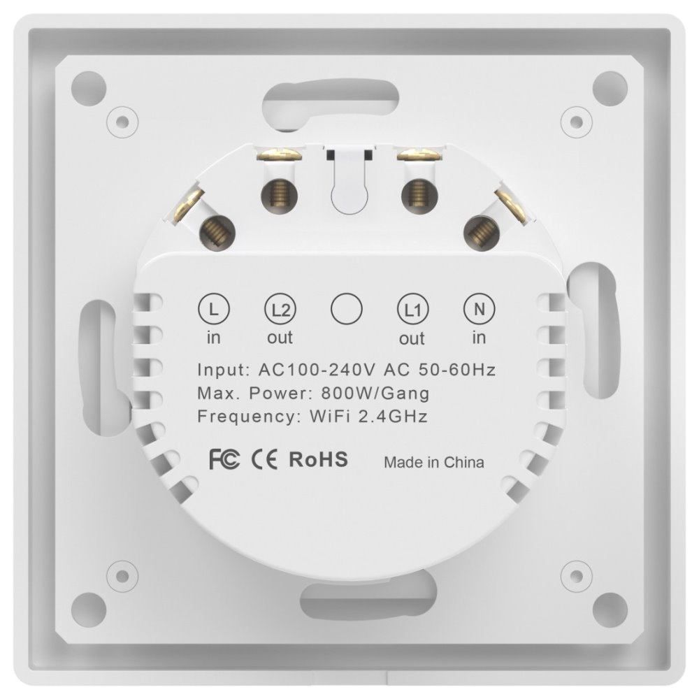 IMMAX NEO SMART vypínač Nexa 2-tlačítkový, Wi-Fi, 230V, TUYA