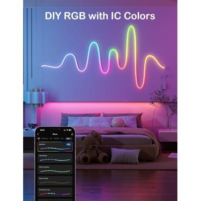 IMMAX NEO LITE SMART LED pásek NEON RGBIC, 24W, Wi-Fi, BT, 5m, IR dálk.ovladač, Beacon, TUYA