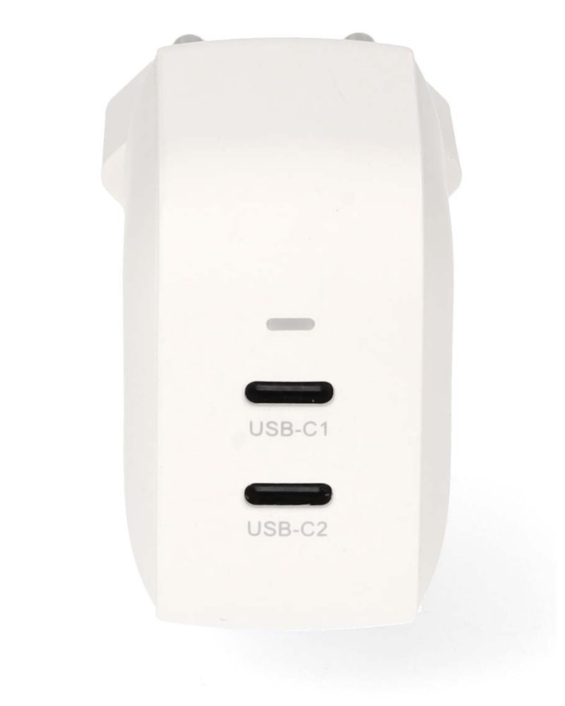 NEDIS síťová nabíječka/ 35 W/ PD 3.0/ rychlé nabíjení/ 1.75 / 2.33 / 2.92 / 3.0 A/ 2x USB-C/ bílá