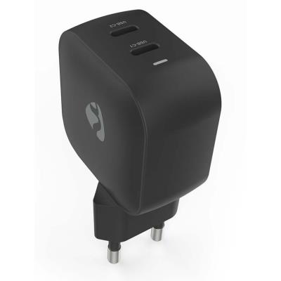 NEDIS síťová nabíječka/ 35 W/ PD 3.0/ rychlé nabíjení/ 1.75 / 2.33 / 2.92 / 3.0 A/ 2x USB-C/ černá