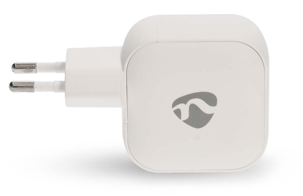 NEDIS síťová nabíječka/ 45 W/ PD 3.0/ rychlé nabíjení/ 2.25 / 3.0 A/ 2x USB-C/ bílá