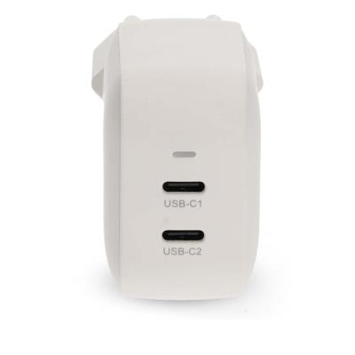 NEDIS síťová nabíječka/ 45 W/ PD 3.0/ rychlé nabíjení/ 2.25 / 3.0 A/ 2x USB-C/ bílá