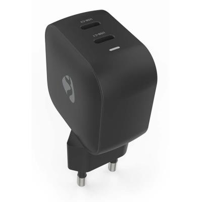 NEDIS síťová nabíječka/ 45 W/ PD 3.0/ rychlé nabíjení/ 2.25 / 3.0 A/ 2x USB-C/ černá