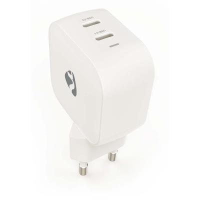 NEDIS síťová nabíječka/ 45 W/ PD 3.0/ rychlé nabíjení/ 2.25 / 3.0 A/ 2x USB-C/ bílá