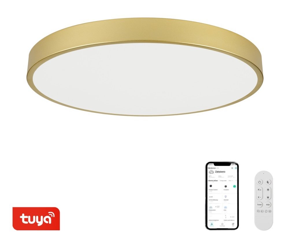 IMMAX NEO LITE SEMPLICI SMART stropní svítidlo, BEACON, 80cm, 96W, 6912lm, zlaté, Wi-Fi, TUYA