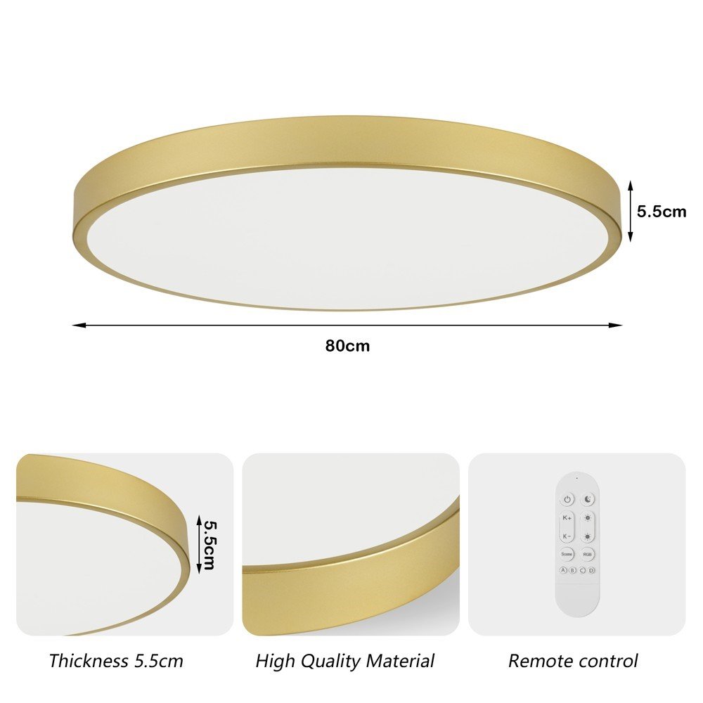 IMMAX NEO LITE SEMPLICI SMART stropní svítidlo, BEACON, 80cm, 96W, 6912lm, zlaté, Wi-Fi, TUYA