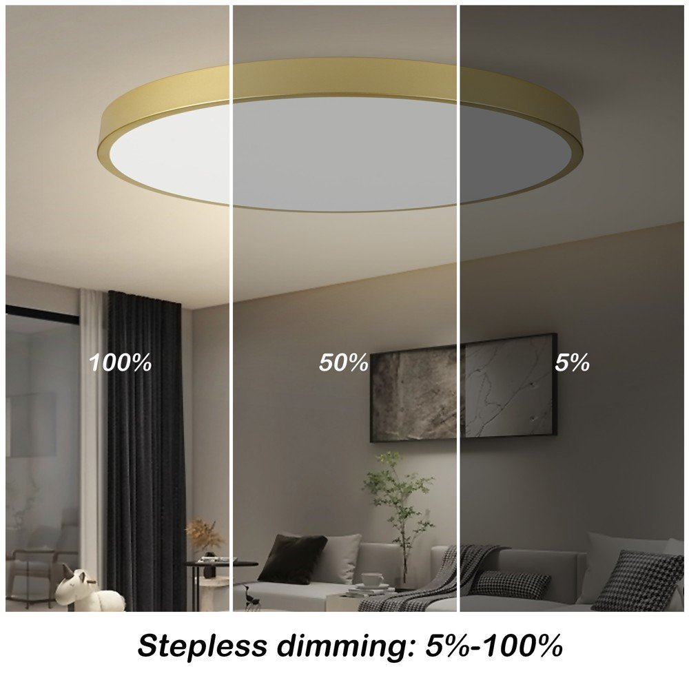 IMMAX NEO LITE SEMPLICI SMART stropní svítidlo, BEACON, 100cm, 128W, 9088lm, zlaté, Wi-Fi, TUYA