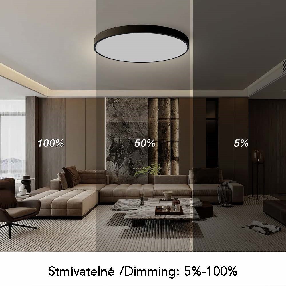 IMMAX NEO LITE SEMPLICI SMART stropní svítidlo, BEACON, 100cm, 128W, 9088lm, černé, Wi-Fi, TUYA