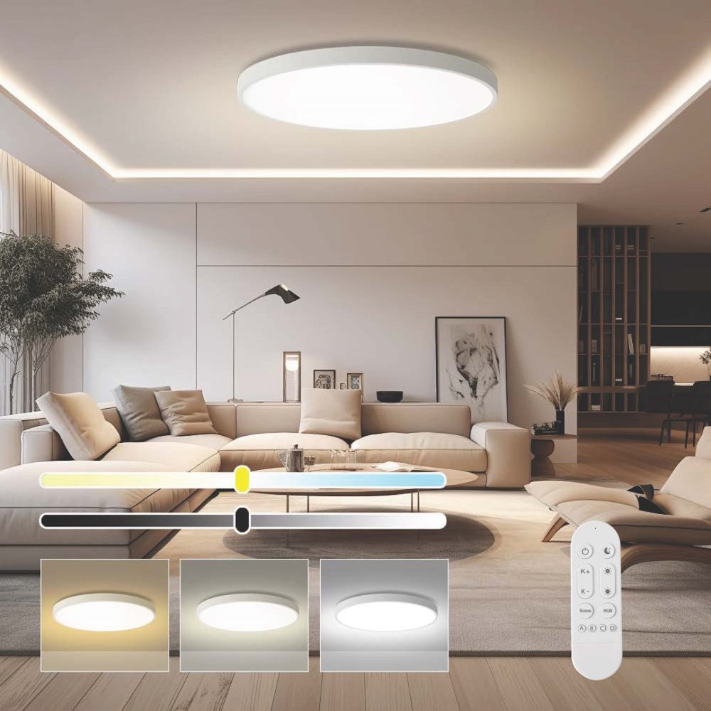 IMMAX NEO LITE SEMPLICI SMART stropní svítidlo, BEACON, 100cm, 128W, 9088lm, bílé, Wi-Fi, TUYA