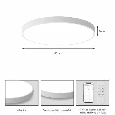 IMMAX NEO LITE SEMPLICI SMART stropní svítidlo, BEACON, 80cm, 96W, 6912lm, bílé, Wi-Fi, TUYA