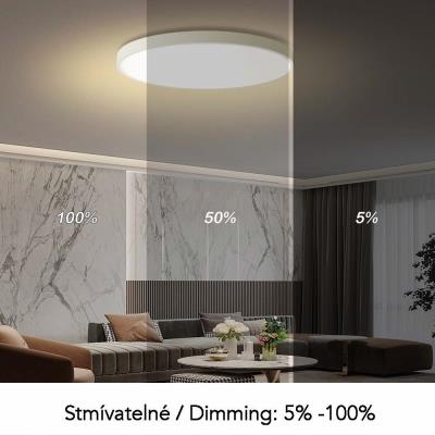IMMAX NEO LITE SEMPLICI SMART stropní svítidlo, BEACON, 80cm, 96W, 6912lm, bílé, Wi-Fi, TUYA