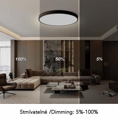 IMMAX NEO LITE SEMPLICI SMART stropní svítidlo, BEACON, 100cm, 128W, 9088lm, černé, Wi-Fi, TUYA