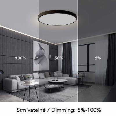 IMMAX NEO LITE SEMPLICI SMART stropní svítidlo, BEACON, 80cm, 96W, 6912lm, černé, Wi-Fi, TUYA