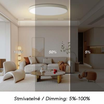 IMMAX NEO LITE SEMPLICI SMART stropní svítidlo, BEACON, 100cm, 128W, 9088lm, bílé, Wi-Fi, TUYA