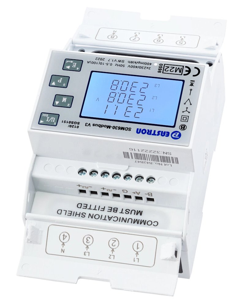 Eastron SDM630-MODBUS-MID V2, Modbus elektroměr, třífázový, 100A
