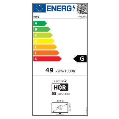 BENQ 31,5"  PV3200U/ 3840x2160/ IPS panel/ 400nits/1000:1/ 5ms/ HDMI/ 3x USB/ USB-C/ repro