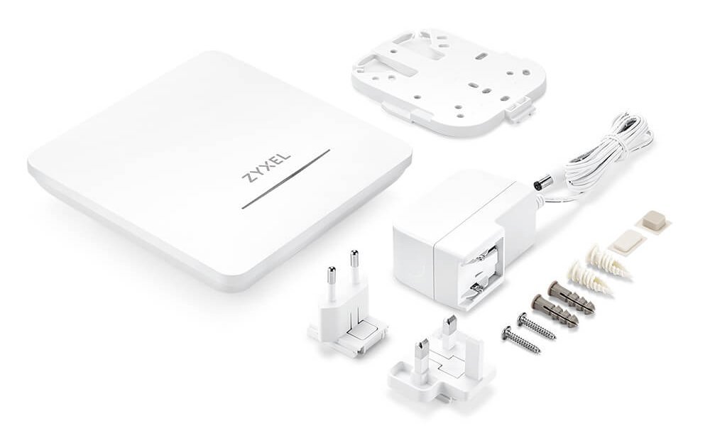 Zyxel NWA90BE, BE5100, Access Point, Dual Radio 2x2 MU-MIMO, PoE+ (802.3at), Standalone/Nebula