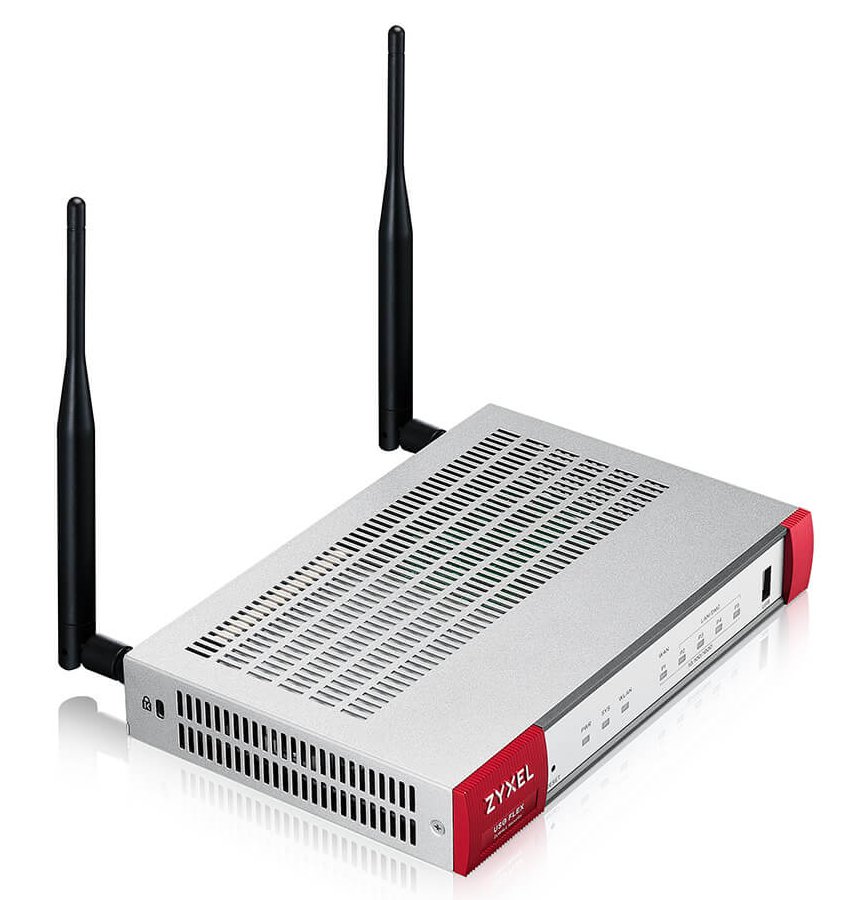 Zyxel USG FLEX 50 Series, 10/100/1000, 1*WAN, 4*LAN/DMZ ports, WiFi 6 AX1800, 1*USB (device only)