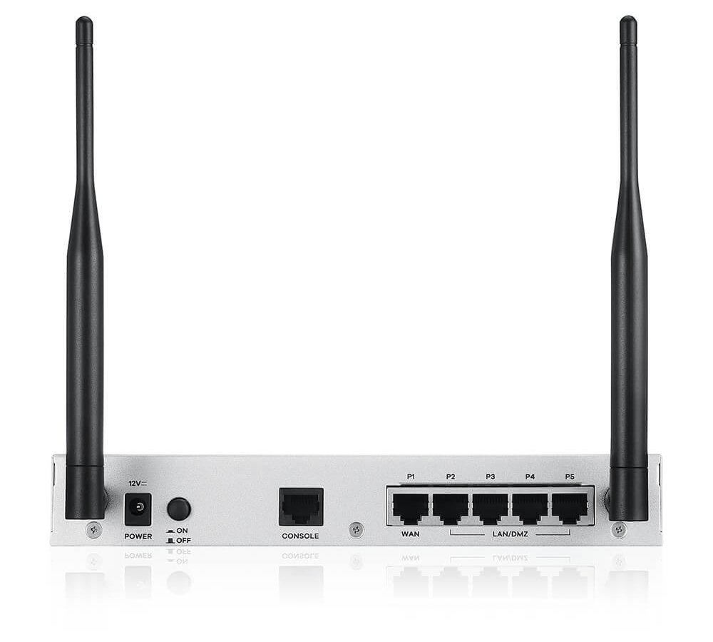 Zyxel USG FLEX 50 Series, 10/100/1000, 1*WAN, 4*LAN/DMZ ports, WiFi 6 AX1800, 1*USB (device only)