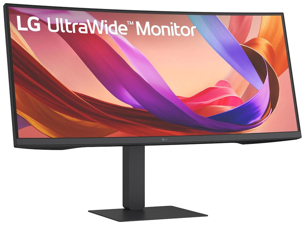 LG monitor 34U650A-B zakřivený IPS 34"/3440x1440/100Hz/300cdm/5ms/1500:1/DP/HDMI/USB-C PD 96W/LAN/repro/výš.nastavitelný